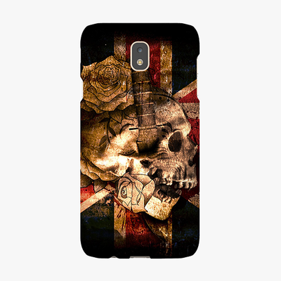 Snap Samsung Galaxy J7 (2017)  Phone Case - Skull With Union Jack British Flag