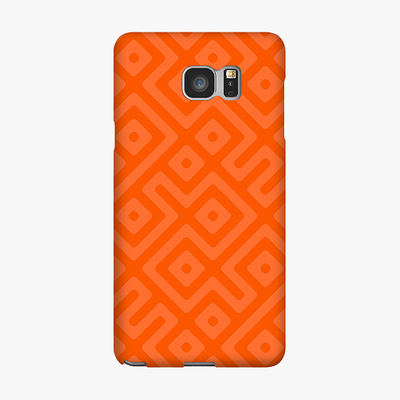 Tough Samsung Galaxy Note 5  Phone Case - Orange Color Pattern