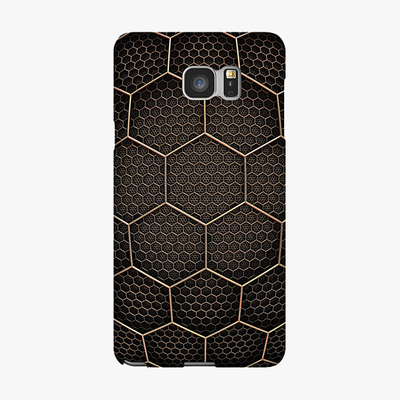 Tough Samsung Galaxy Note 5  Phone Case - Golden Hexagons