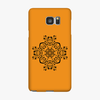 Snap Samsung Galaxy Note 5  Phone Case - Flower Design With Orange Background