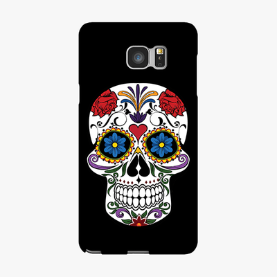 Snap Samsung Galaxy Note 5  Phone Case - Skull Artwork With Black Background