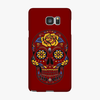 Tough Samsung Galaxy Note 5  Phone Case - Skull Art With Brown Background