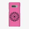Tough Samsung Galaxy Note 8  Phone Case - Mandala With Pink Background