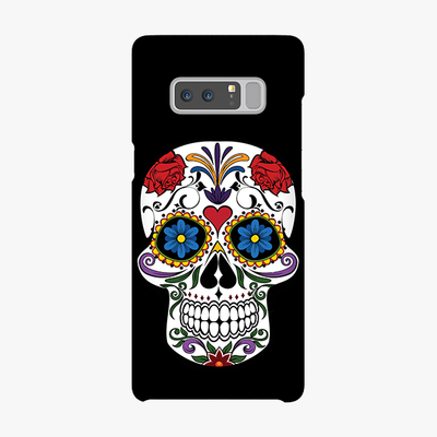 Tough Samsung Galaxy Note 8  Phone Case - Skull Artwork With Black Background