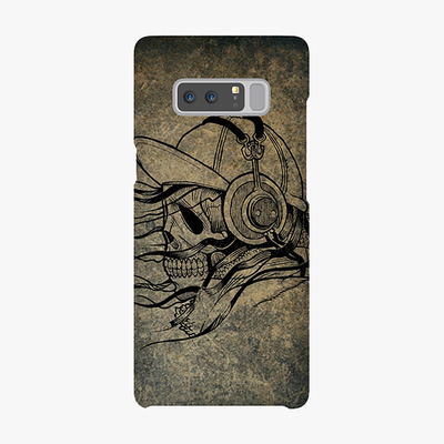 Tough Samsung Galaxy Note 8  Phone Case - Skull With Headphone