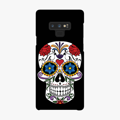 Tough Samsung Galaxy Note 9  Phone Case - Skull Artwork With Black Background