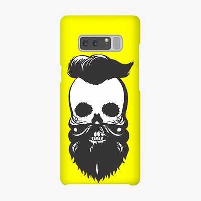Tough Samsung Galaxy Note 9  Phone Case - Skull With Beard And Mustache