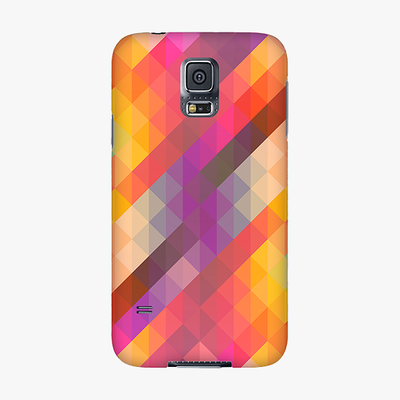 Tough Samsung Galaxy S5  Phone Case - Colorful Triangle Pattern