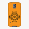 Snap Samsung Galaxy S5  Phone Case - Flower Design With Orange Background