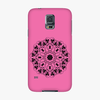 Tough Samsung Galaxy S5  Phone Case - Mandala With Pink Background
