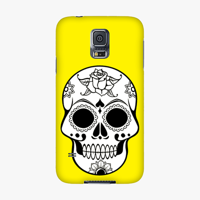 Snap Samsung Galaxy S5  Phone Case - Skull With Yellow Background