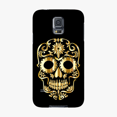 Tough Samsung Galaxy S5  Phone Case - Golden Skull