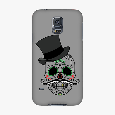 Snap Samsung Galaxy S5  Phone Case - Skull Art With Gray Background