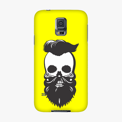 Tough Samsung Galaxy S5  Phone Case - Skull With Beard And Mustache
