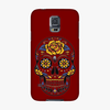 Tough Samsung Galaxy S5  Phone Case - Skull Art With Brown Background