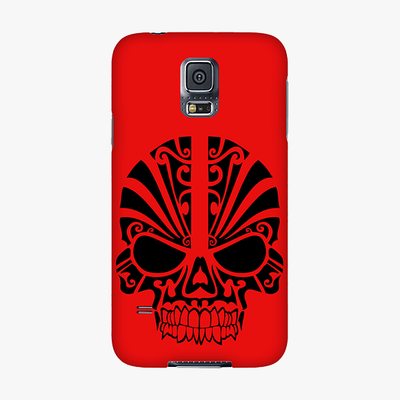 Snap Samsung Galaxy S5  Phone Case - Black Skull With Red Background