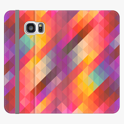 Folio Samsung Galaxy S6  Folio Wallet - Colorful Geometric Texture