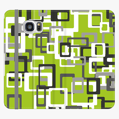 Folio Samsung Galaxy S6  Folio Wallet - Geometric square Pattern