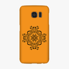 Snap Samsung Galaxy S6  Phone Case - Flower Design With Orange Background