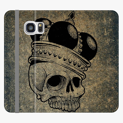 Folio Samsung Galaxy S6  Phone Folio - Skull  With Crown