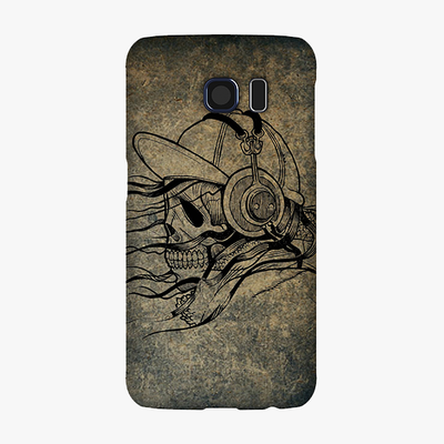 Tough Samsung Galaxy S6  Phone Case - Skull With Headphone