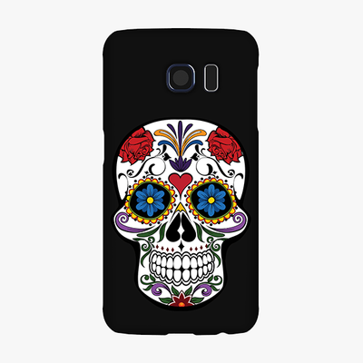 Tough Samsung Galaxy S6  Phone Case - Skull Artwork With Black Background