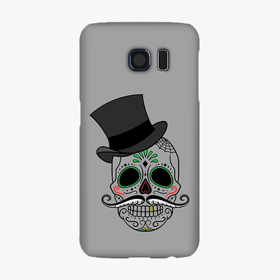 Snap Samsung Galaxy S6  Phone Case - Skull Art With Gray Background