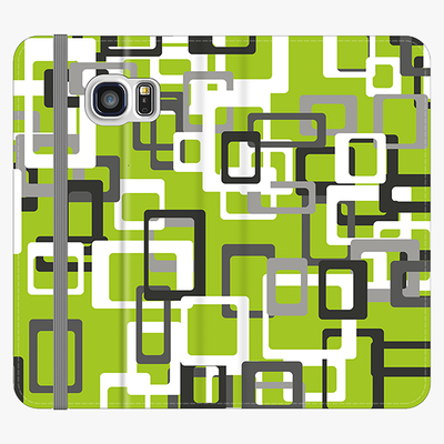 Folio Samsung Galaxy S6 Edge  Folio Wallet - Geometric square Pattern