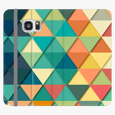 Folio Samsung Galaxy S6 Edge  Folio Wallet - Triangular Texture