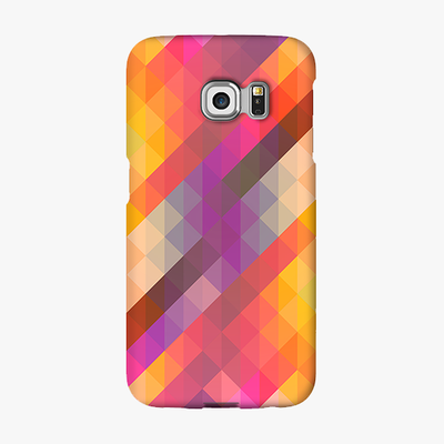 Tough Samsung Galaxy S6 Edge  Phone Case - Colorful Triangle Pattern