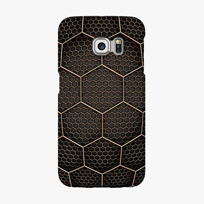 Tough Samsung Galaxy S6 Edge  Phone Case - Golden Hexagons