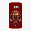 Tough Samsung Galaxy S6 Edge  Phone Case - Skull Art With Brown Background