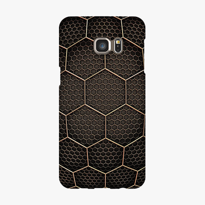 Tough Samsung Galaxy S6 Edge Plus  Phone Case - Golden Hexagons