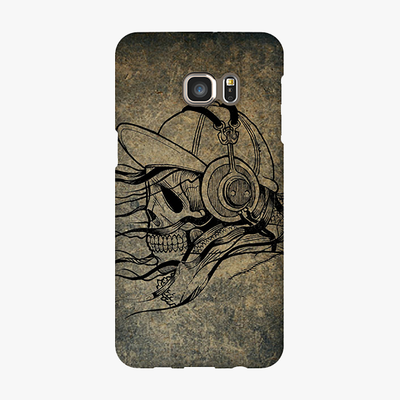 Tough Samsung Galaxy S6 Edge Plus  Phone Case - Skull With Headphone