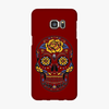Tough Samsung Galaxy S6 Edge Plus  Phone Case - Skull Art With Brown Background