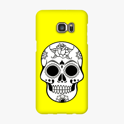 Snap Samsung Galaxy S6 Edge Plus  Phone Case - Skull With Yellow Background