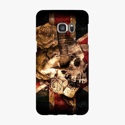 Snap Samsung Galaxy S6 Edge Plus  Phone Case - Skull With Union Jack British Flag