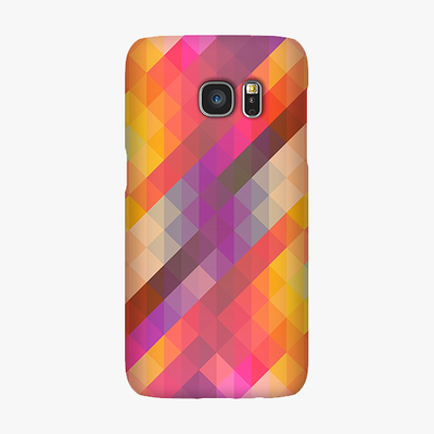 Tough Samsung Galaxy S7  Phone Case - Colorful Triangle Pattern
