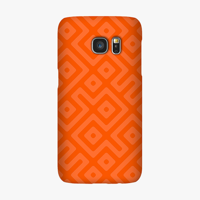 Tough Samsung Galaxy S7  Phone Case - Orange Color Pattern