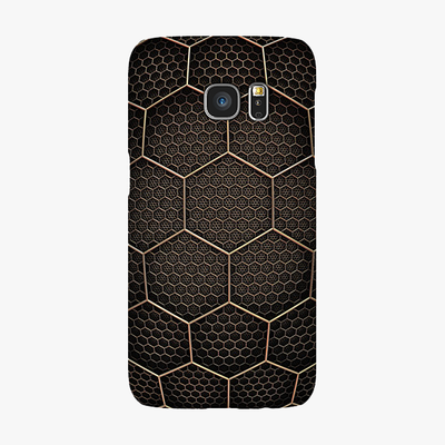 Tough Samsung Galaxy S7  Phone Case - Golden Hexagons