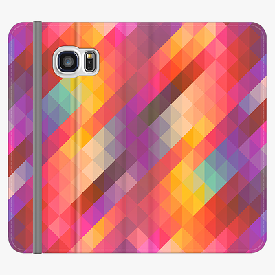 Folio Samsung Galaxy S7  Folio Wallet - Colorful Geometric Texture