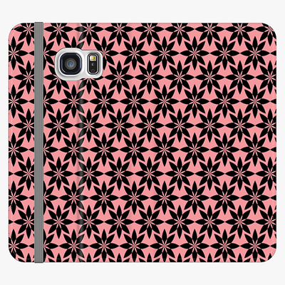 Folio Samsung Galaxy S7  Folio Wallet - Artistic Floral Pattern With Pink Background