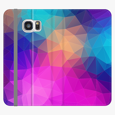 Folio Samsung Galaxy S7  Folio Wallet - Colorful Triangular Polygons
