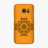Snap Samsung Galaxy S7  Phone Case - Flower Design With Orange Background