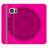 Folio Samsung Galaxy S7  Phone Folio - Mandala With Pink Background