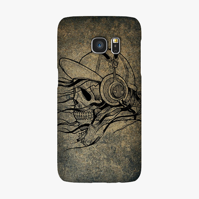 Tough Samsung Galaxy S7  Phone Case - Skull With Headphone