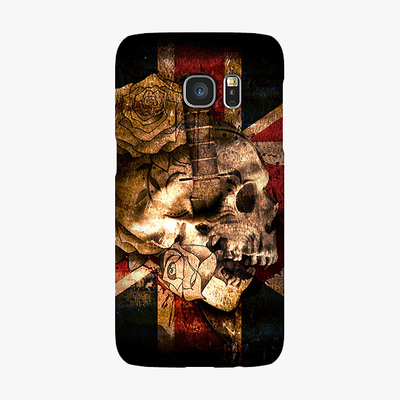 Snap Samsung Galaxy S7  Phone Case - Skull With Union Jack British Flag