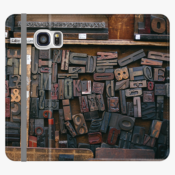 Folio Samsung Galaxy S7  Folio Wallet - Classic Wood Blocks