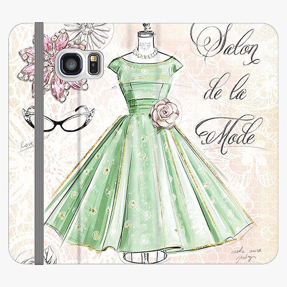 Folio Samsung Galaxy S7  Folio Wallet - Vintage Art