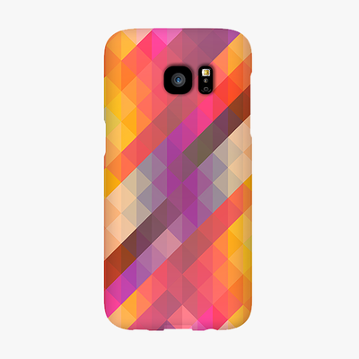 Tough Samsung Galaxy S7 Edge  Phone Case - Colorful Triangle Pattern